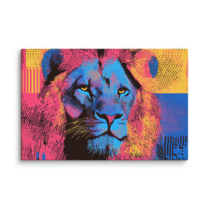 Tableau Lion Pop Art