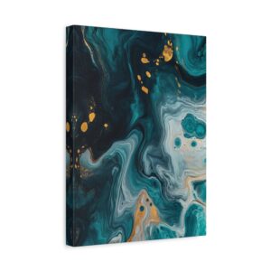 Tableau Abstrait Bleu Canard