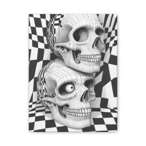 Tableau Tête de Mort Illusion d'Optique