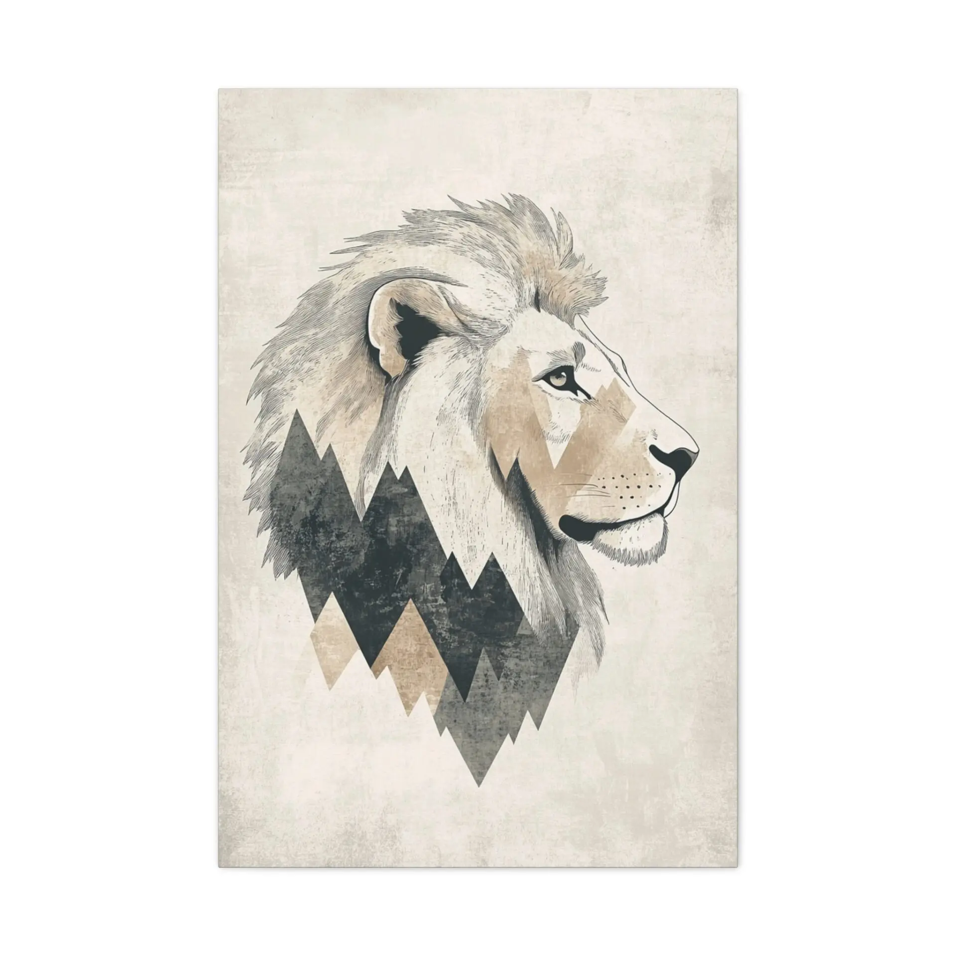 Tableau Scandinave Animaux Lion