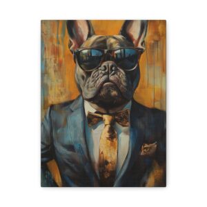 Tableau Portrait Chien Habillé