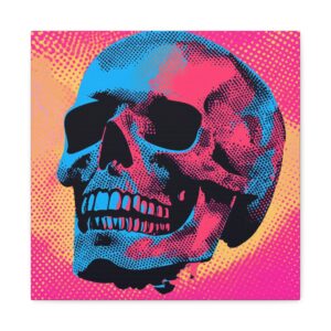 Tableau Pop Art Tête de Mort