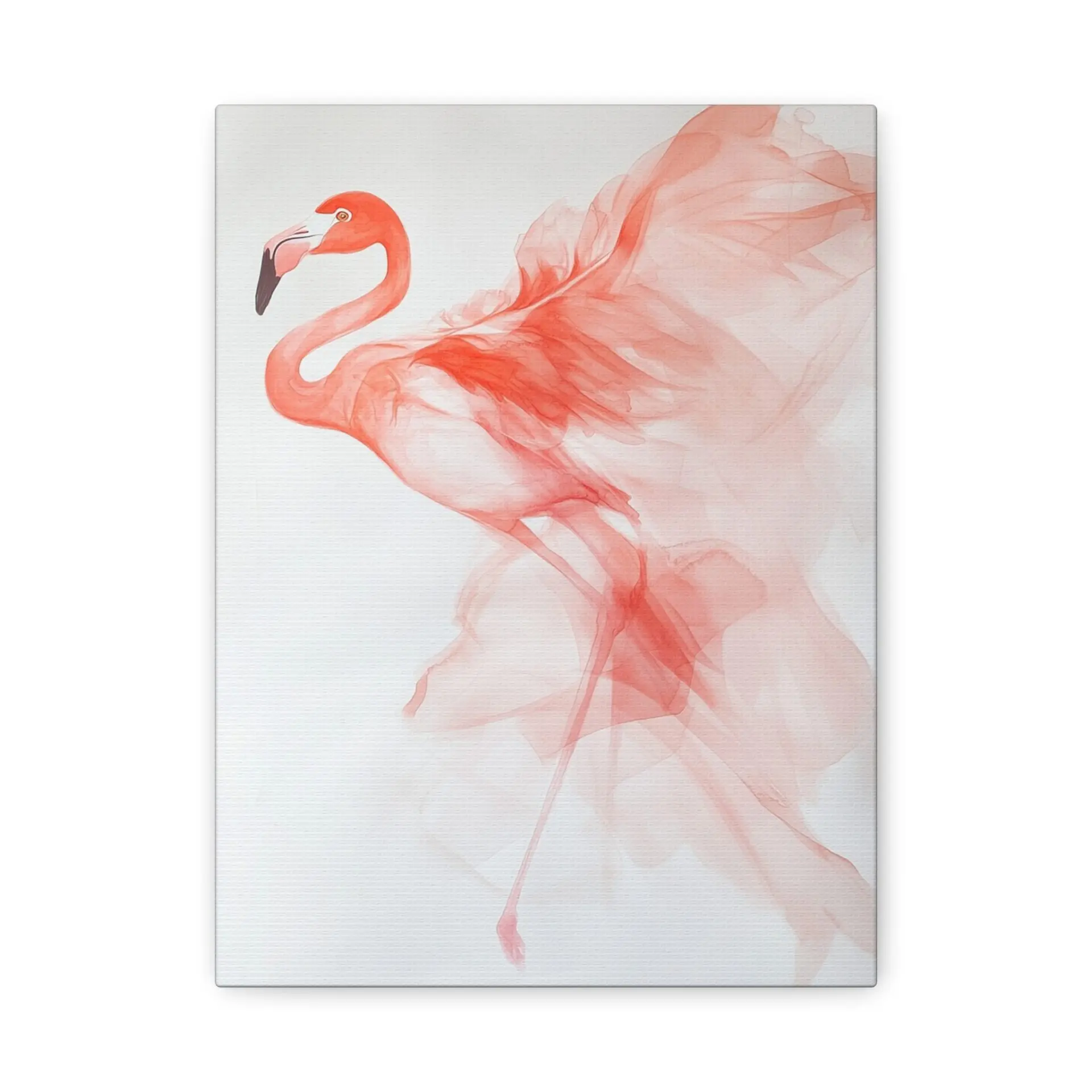 Tableau Aquarelle Flamant Rose