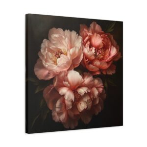 Tableau Carré à L'Huile Pivoine