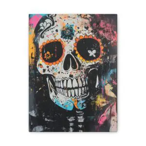 Tableau Street Art Tête de Mort