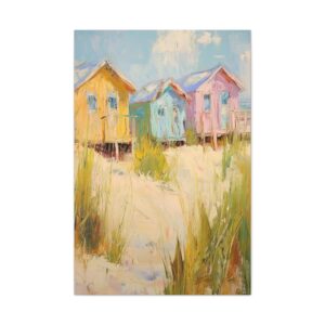 Tableau Peinture Cabine de Plage
