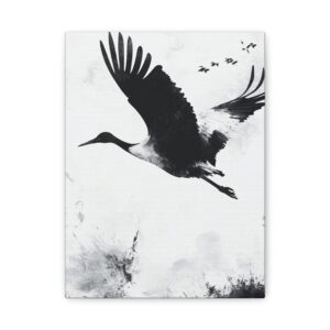 Tableau Noir Et Blanc Oiseau
