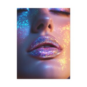 Tableau Femme Bouche Paillette