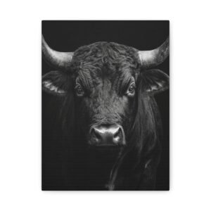 Tableau Taureau Noir & Blanc