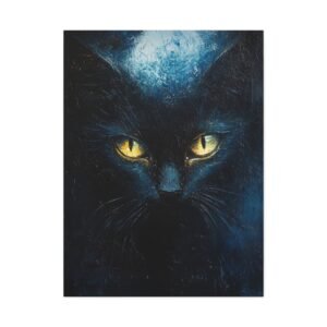 Tableau Peinture Chat Noir
