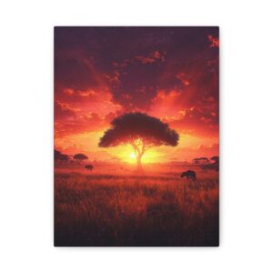 Tableau Coucher De Soleil Africain