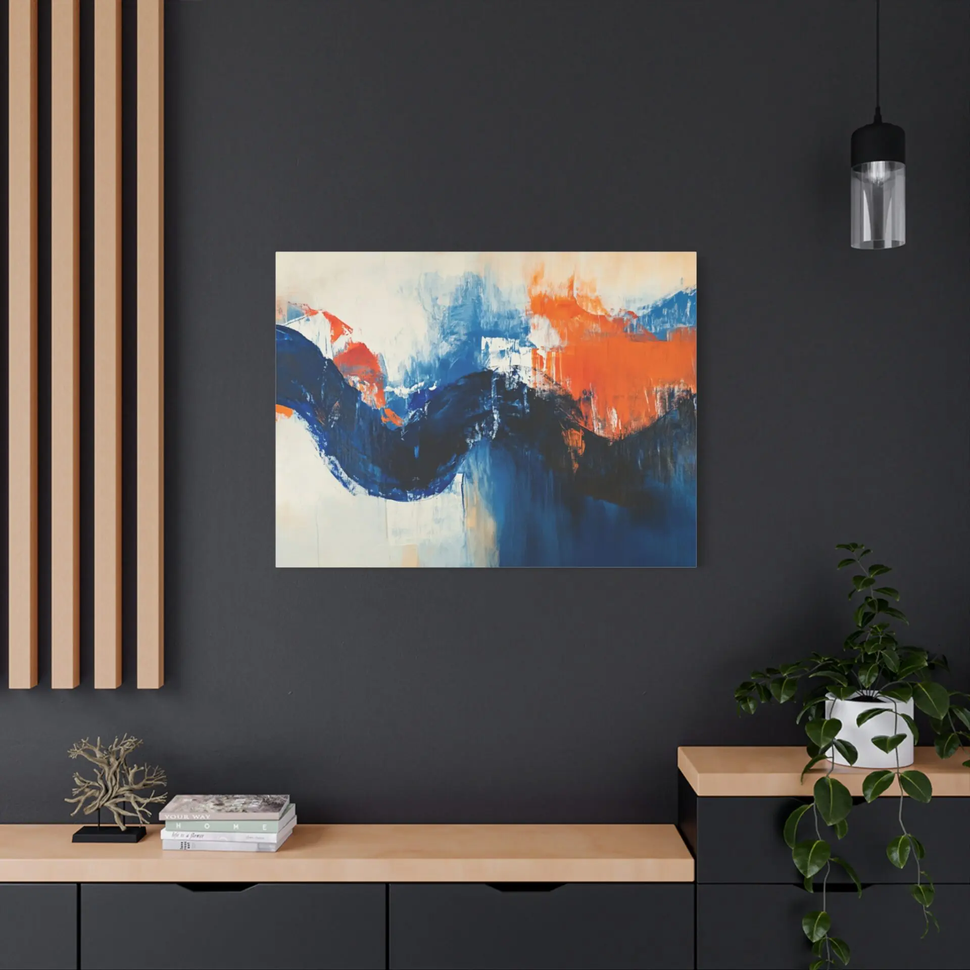 Tableau Terracotta Et Bleu