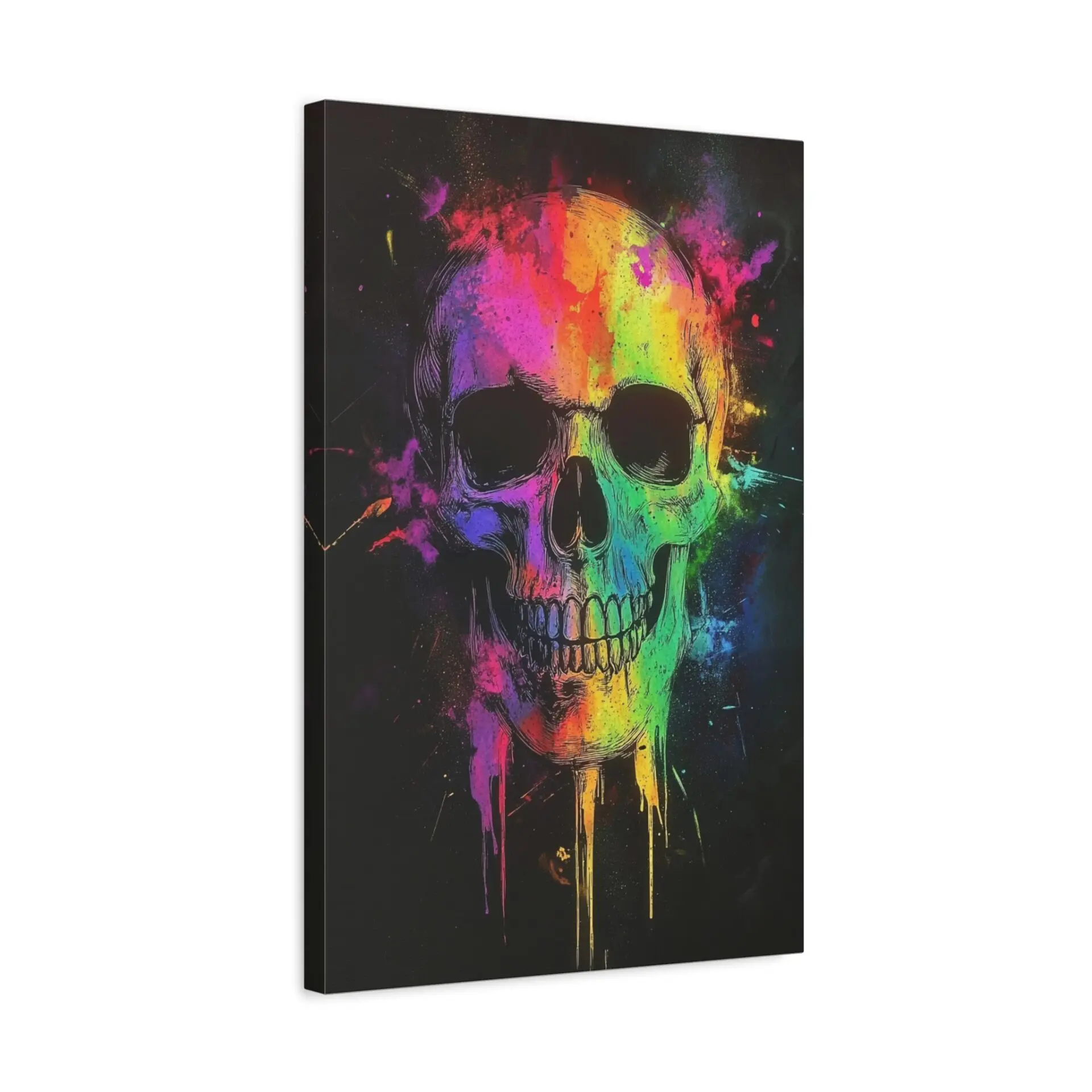 Tableau Tête de Mort Multicolore