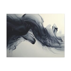 Tableau Abstrait Noir & Blanc Gris