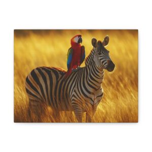 Tableau Zèbre & Perroquet