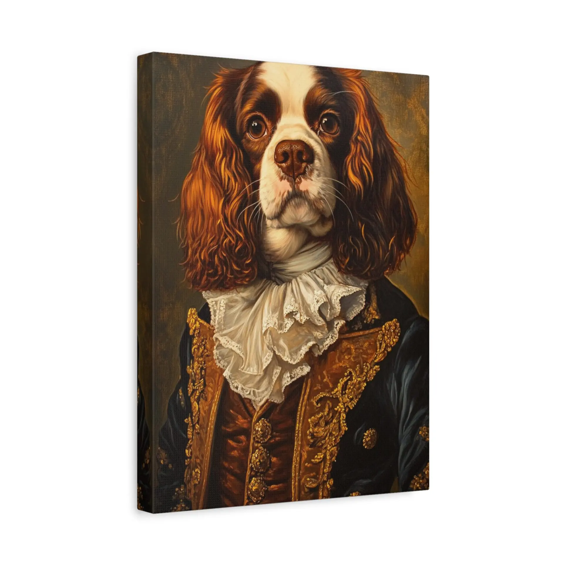 Tableau Portrait Chien Cavalier King Charles