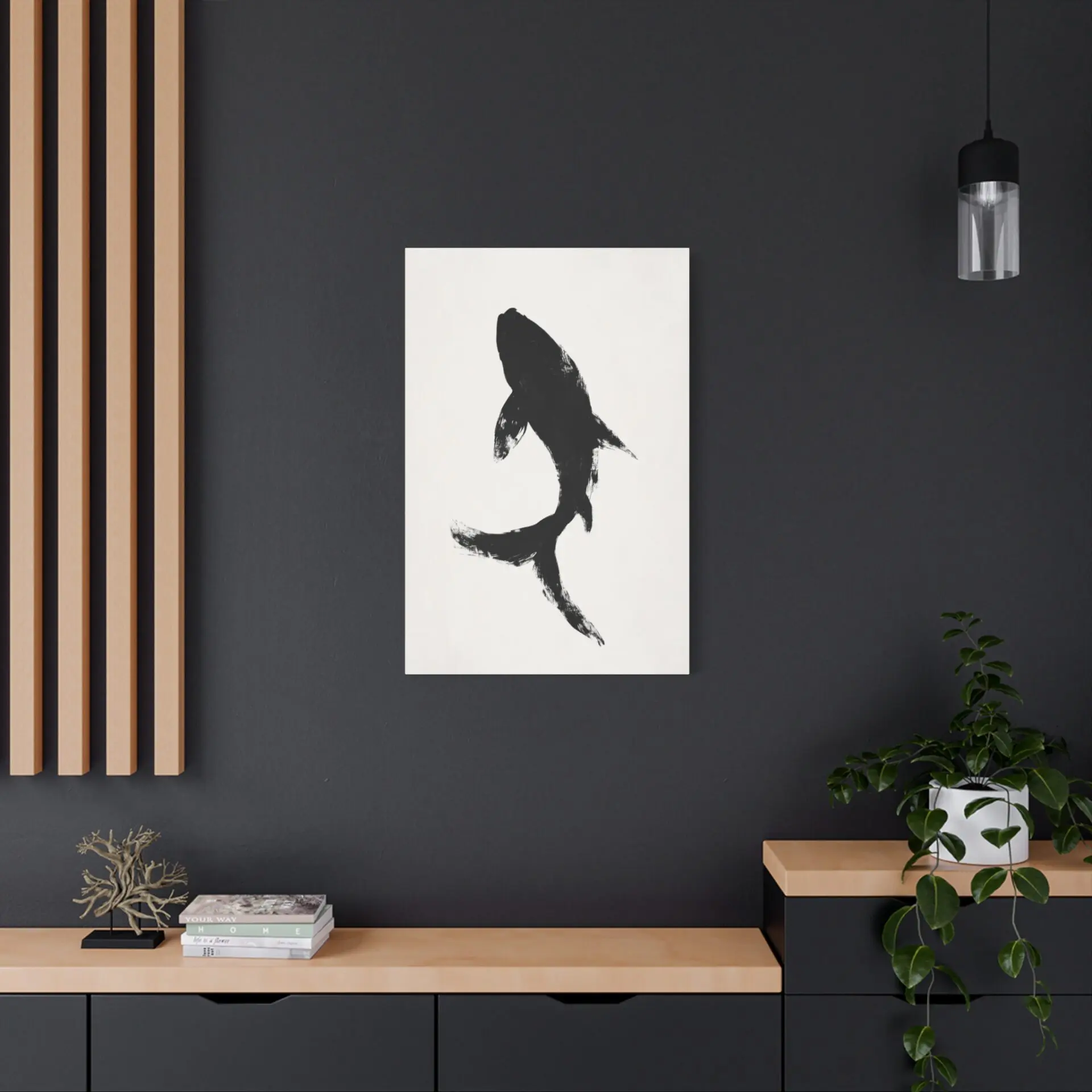 Tableau Minimaliste Poisson