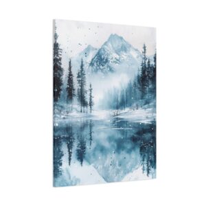 Tableau Aquarelle de Paysage d'Hiver