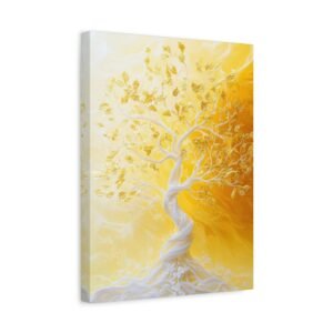 Tableau Arbre De Vie Blanc Jaune