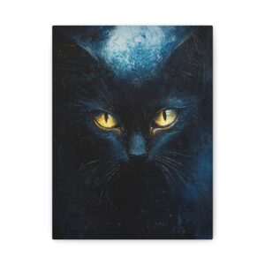 Tableau Peinture Chat Noir