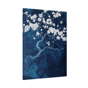 Tableau Cerisier Japonais Bleu
