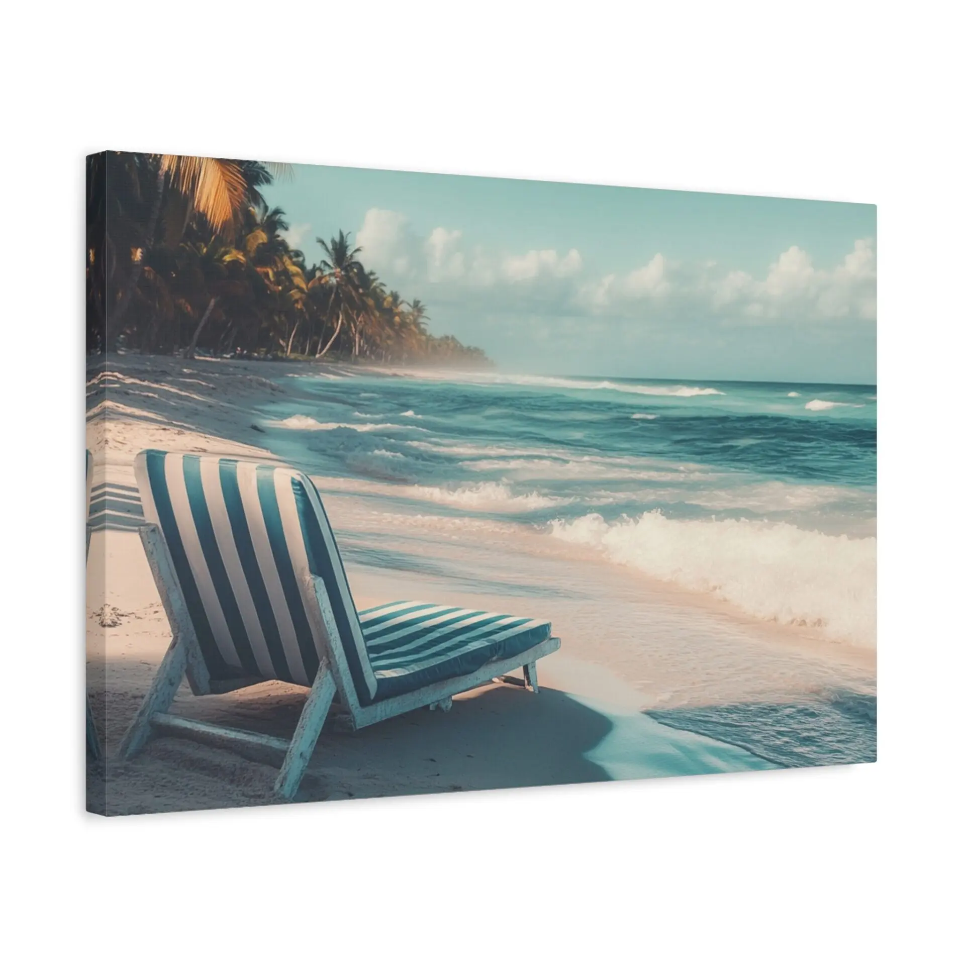 Tableau Plage avec Transat