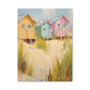 Tableau Peinture Cabine de Plage