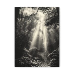 Tableau Jungle Noir & Blanc