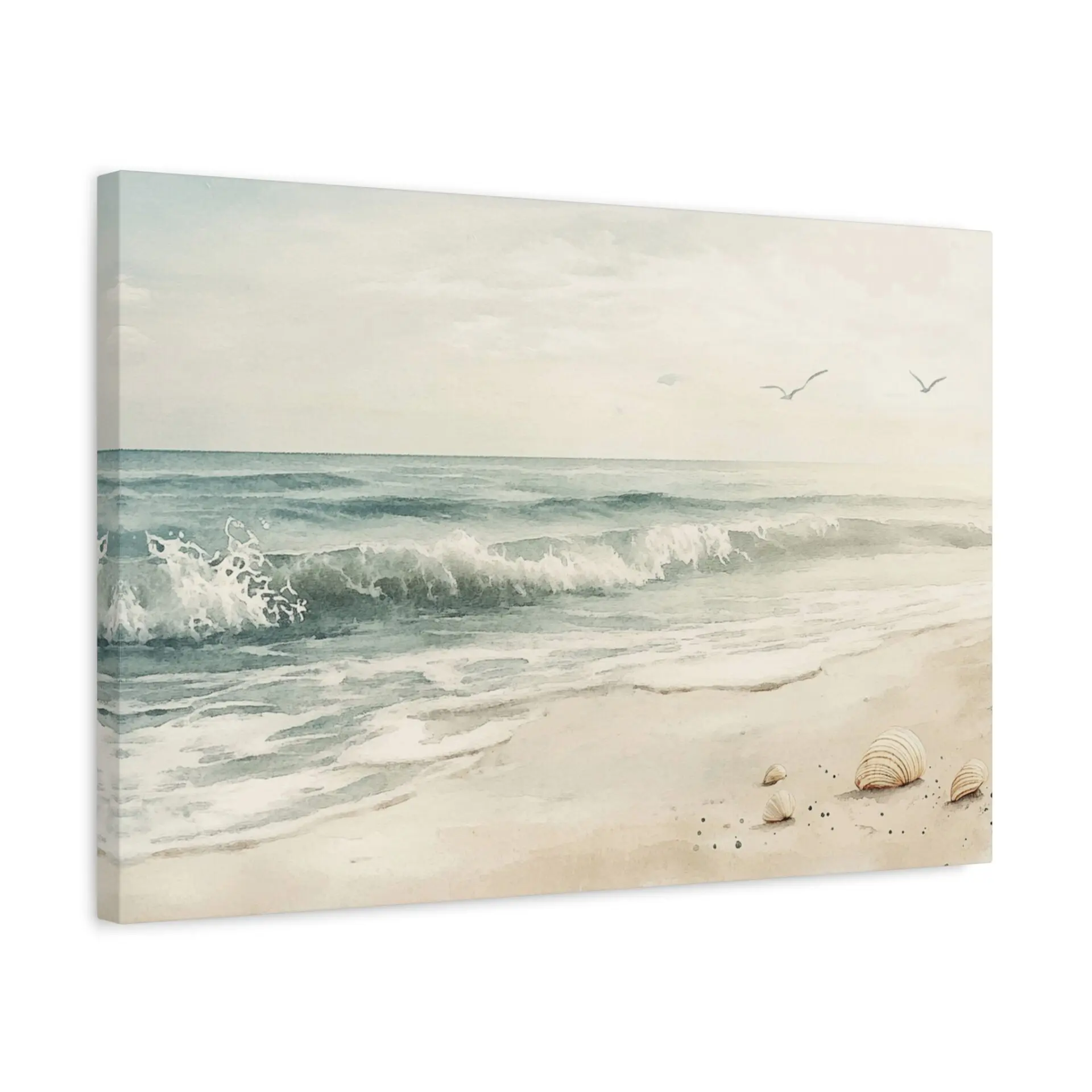 Tableau Aquarelle Bord de Mer