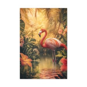 Tableau Flamant Rose Exotique