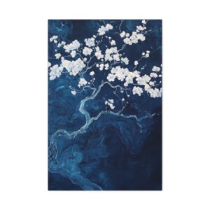 Tableau Cerisier Japonais Bleu