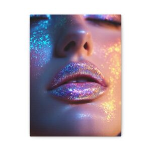 Tableau Femme Bouche Paillette