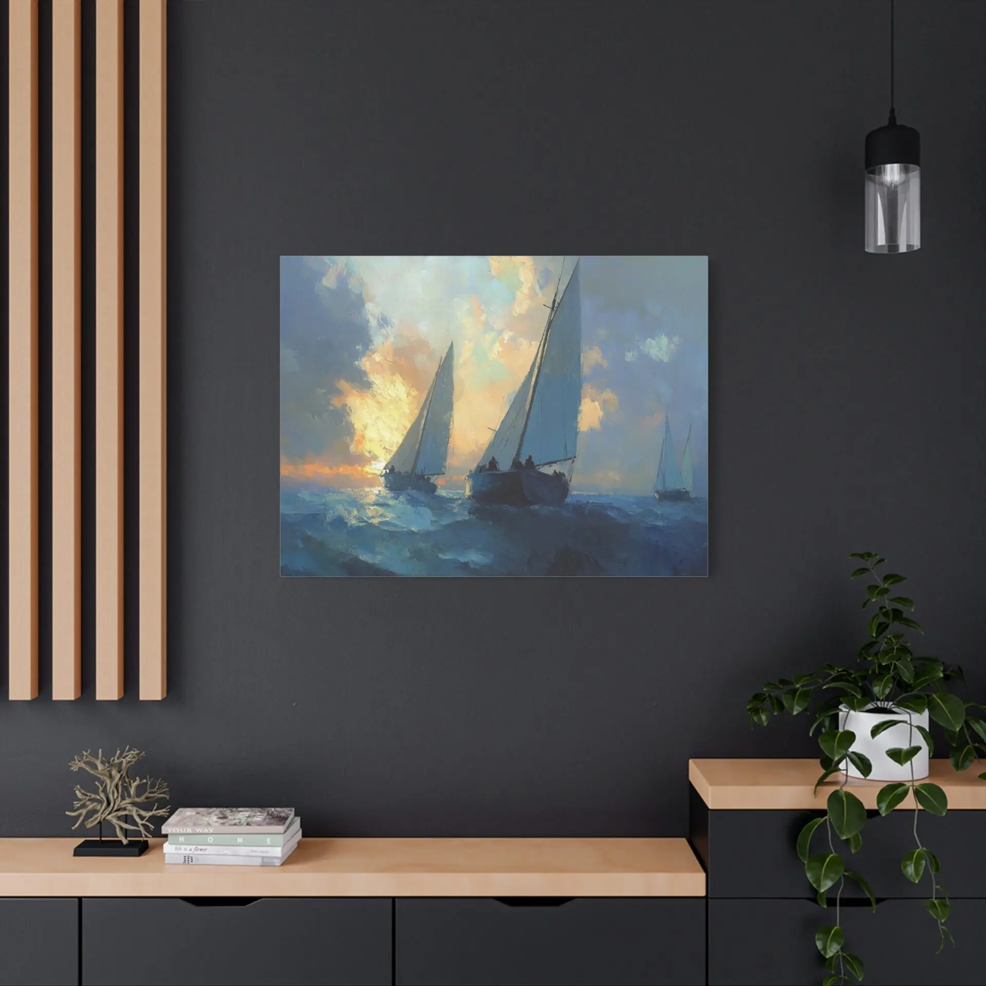 Tableau Impressionniste Mer Bateau