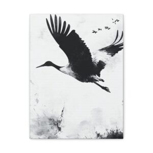 Tableau Noir Et Blanc Oiseau