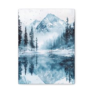 Tableau Aquarelle de Paysage d'Hiver