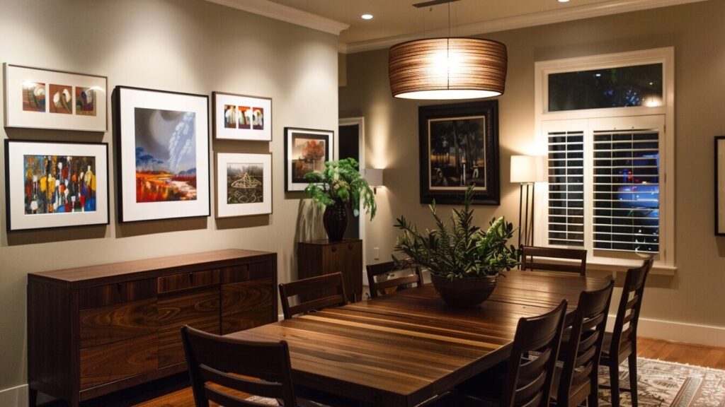 Comment accrocher un tableau au-dessus d'un buffet ?