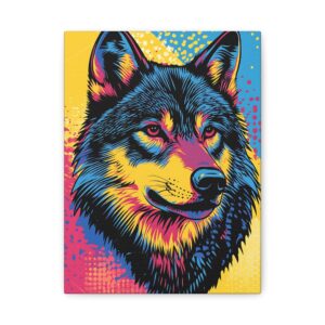 Tableau Loup Pop Art