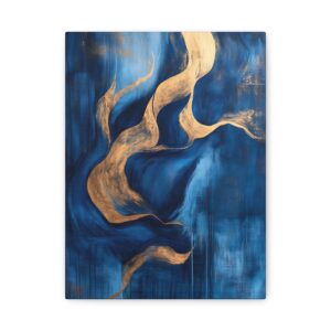 Tableau Abstrait Bleu & Or