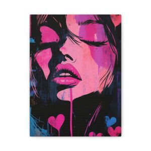 Tableau Street Art Visage De Femme