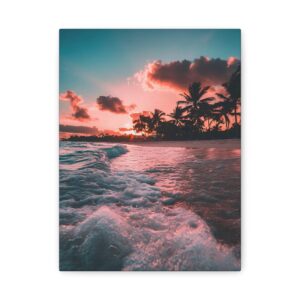 Tableau Coucher de Soleil Tropicale Mer