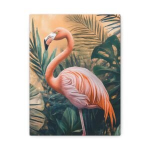 Tableau Flamant Rose Feuille