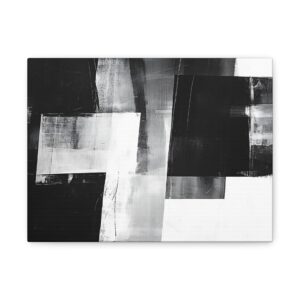 Tableau Noir Blanc & Gris Pour Salon