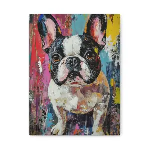 Tableau Peinture Bouledogue Francais