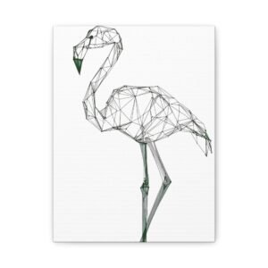 Tableau Flamant Rose Origami