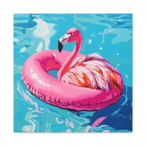 Tableau Flamant Rose Bouée