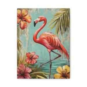 Tableau Flamant Rose Tropical