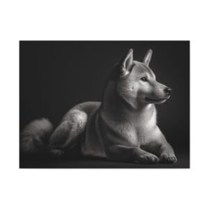 Tableau Noir et Blanc - Shiba Inu