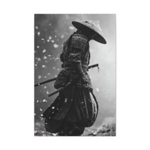 Tableau Samourai Noir et Blanc