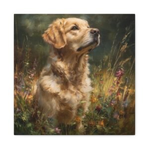 Tableau Peinture Golden Retriever