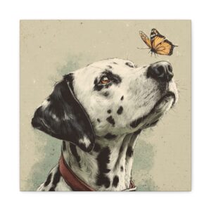 Tableau Dalmatien avec Papillon